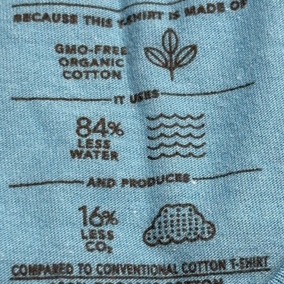 Patagonia Sky Blue “Save Our Home Planet” Organic Cotton Tee Size M - Picture 9 of 11